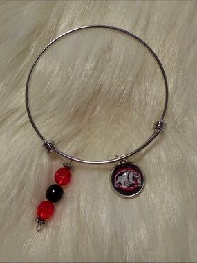 Silver-Tone Georgia Bulldogs Bangle Bracelet